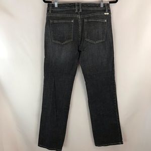 WHBM Sz 10 Black Distressed Denim Stretch Jeans